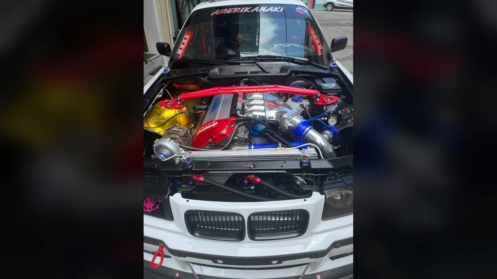 BMW E36 M50 Turbo engine bay drift project